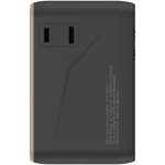 Momax UA23UKL 1-WORLD² 100W 雙 AC 四 USB GaN 全球轉換 插座  (鈦色)